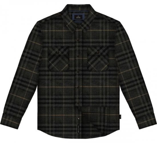 Double Outfitters GS-5233 Flanellen overhemd Zwart/Grijs - Overhemden - Overhemden Grote Maten Heren