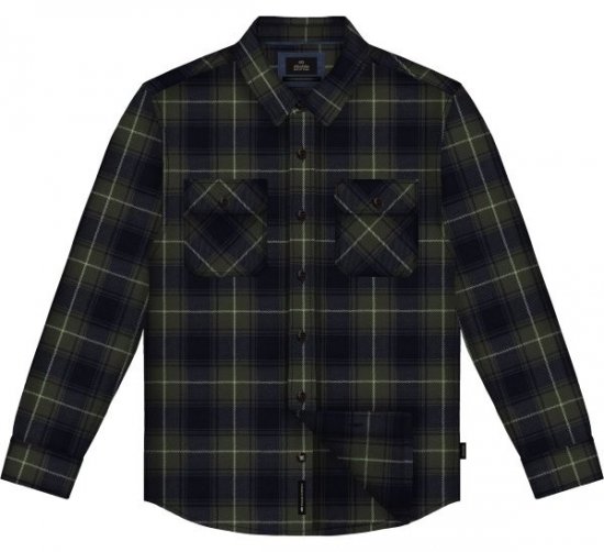 Double Outfitters GS-5233 Flanellen overhemd Olijf/Blauw - Overhemden - Overhemden Grote Maten Heren