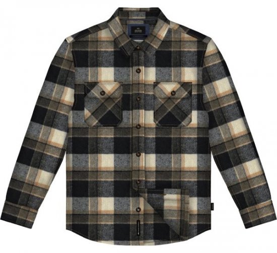 Double Outfitters GS-5233 Flanellen overhemd Navyblauw/Beige - Overhemden - Overhemden Grote Maten Heren