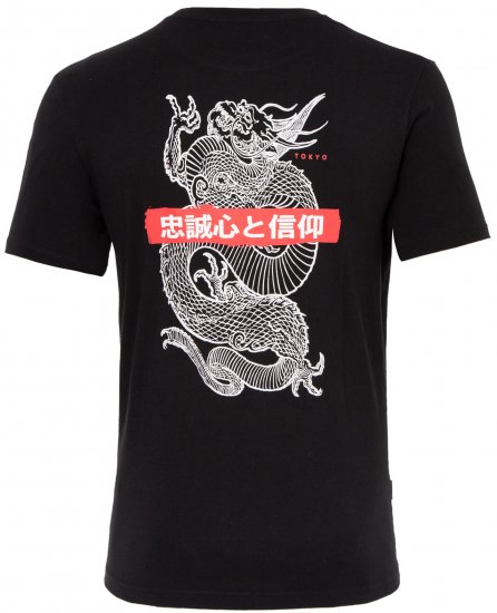 Loyalty & Faith Helix T-shirt Black - T-shirts - Grote Maten T-shirts Heren