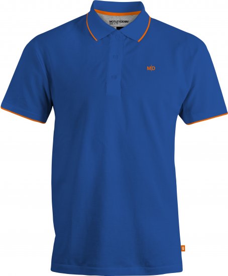 Motley Denim Helsinki Polo Royal Blue - Polo shirts - Grote Maten Poloshirts Heren