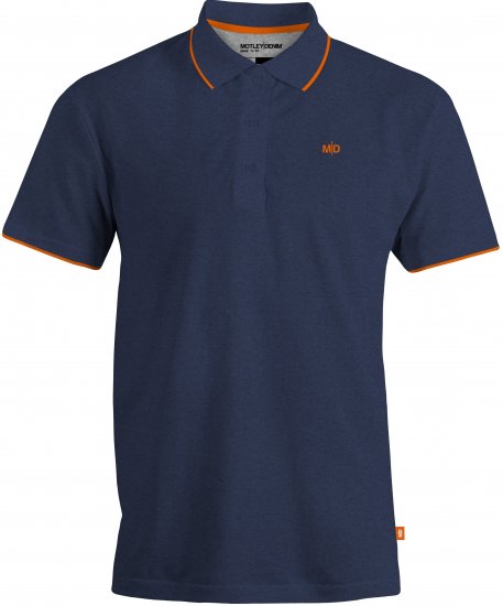 Motley Denim Helsinki Polo Dark Indigo - Polo shirts - Grote Maten Poloshirts Heren