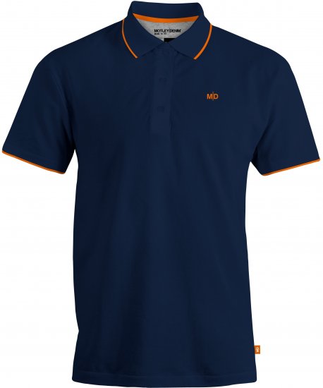 Motley Denim Helsinki Polo Navy - Polo shirts - Grote Maten Poloshirts Heren