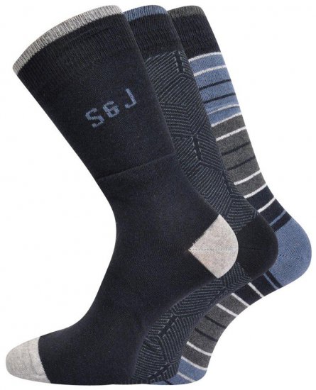 Smith & Jones Hessa 3-pack Socks (46-49) - Ondergoed & zwem - Grote Maten Ondergoed Heren