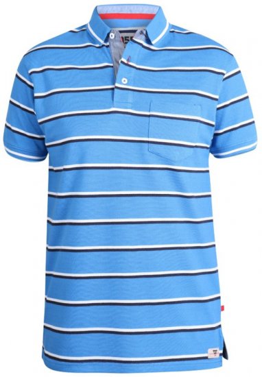 D555 Holmes Polo Blue - Polo shirts - Grote Maten Poloshirts Heren