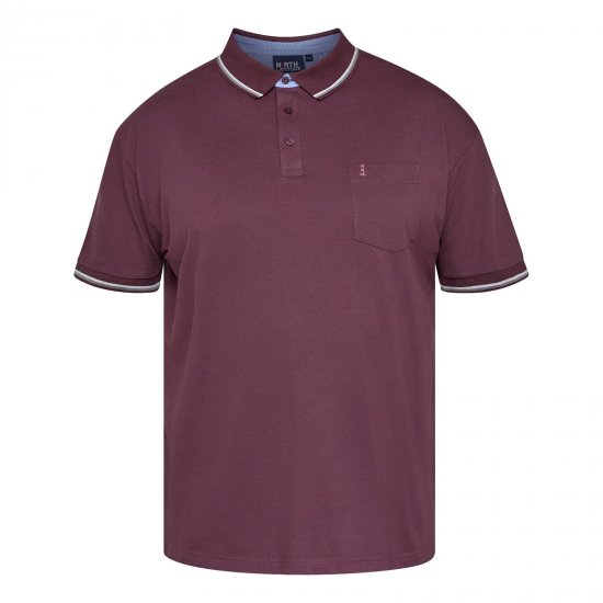 North Latitude Superflex Polo Aubergine - TALL polo's - TALL poloshirts met extra lengte