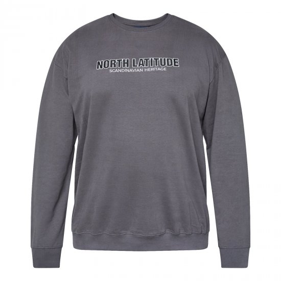 North Latitude Crewneck Sweatshirt Grijs/Charcoal - TALL sweatshirts - TALL sweatshirts en hoodies