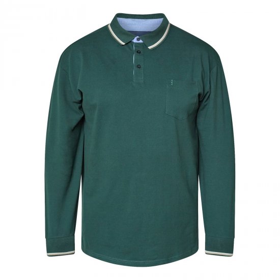 North Latitude Superflex Polo LS Groen/Kaki - Polo shirts - Grote Maten Poloshirts Heren