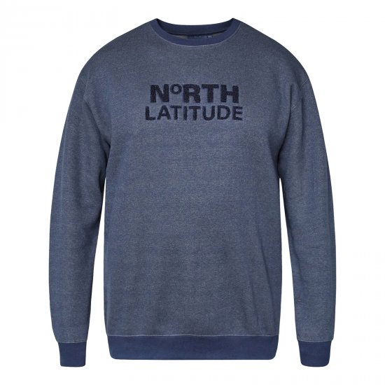 North Latitude Crewneck Logo Sweat Navyblauw - TALL sweatshirts - TALL sweatshirts en hoodies