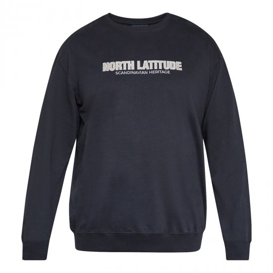 North Latitude Crewneck Sweatshirt Zwart - TALL sweatshirts - TALL sweatshirts en hoodies