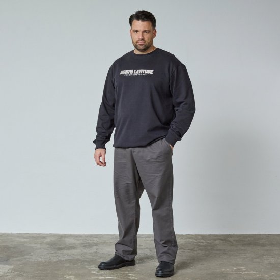 North Latitude Crewneck Sweatshirt Zwart - TALL sweatshirts - TALL sweatshirts en hoodies