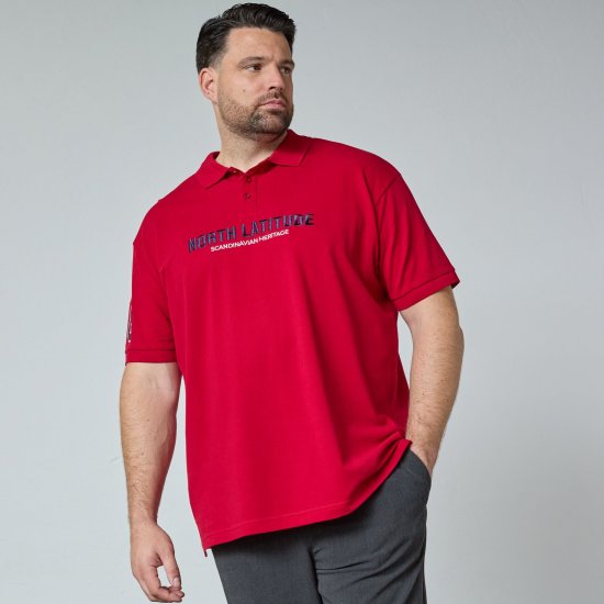 North Latitude Logo Polo Geel/Oranje - Polo shirts - Grote Maten Poloshirts Heren