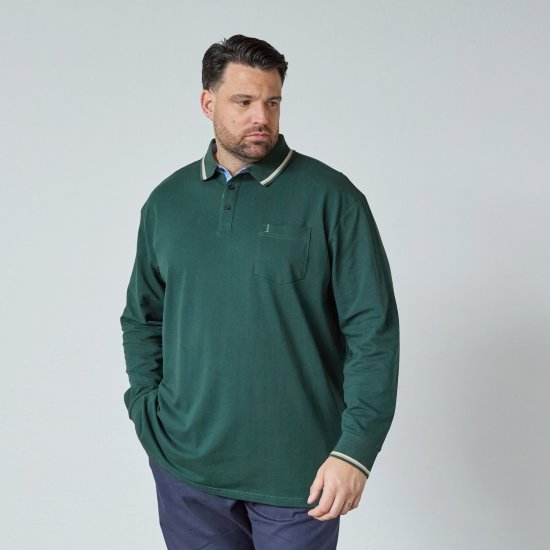 North Latitude Superflex Polo LS Groen/Kaki - Polo shirts - Grote Maten Poloshirts Heren