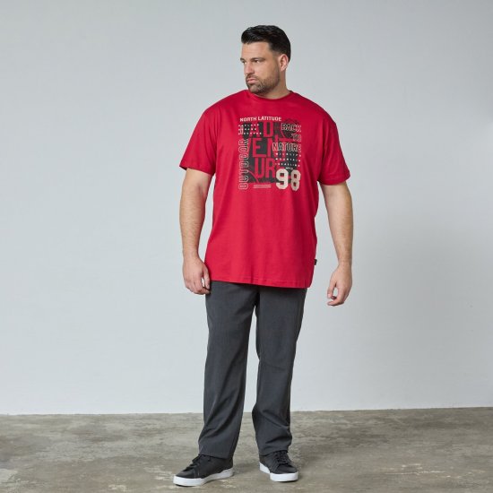 North Latitude Adventure 98 Graphic Tee Geel/Oranje - TALL T-shirts - TALL T-Shirts Heren