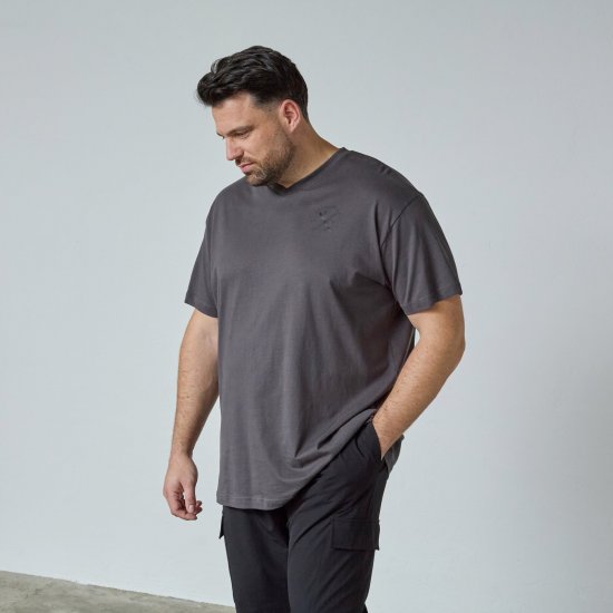 North Latitude Alpine Club T-Shirt Grijs/Charcoal - T-shirts - Grote Maten T-shirts Heren