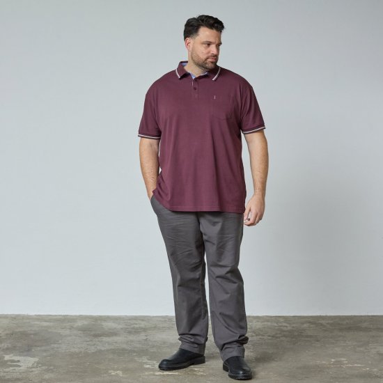 North Latitude Superflex Polo Aubergine - TALL polo's - TALL poloshirts met extra lengte