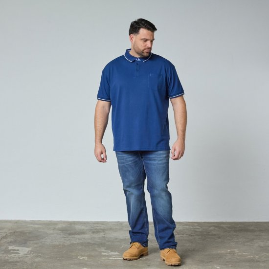 North Latitude Superflex Polo Blauw - TALL polo's - TALL poloshirts met extra lengte