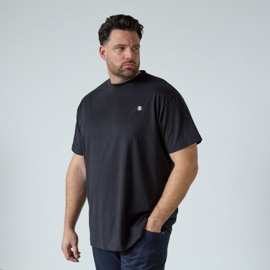 North Latitude T-Shirt With Back Print Zwart - T-shirts - Grote Maten T-shirts Heren