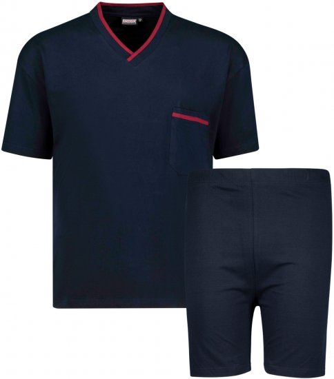 Adamo Ben Short sleeve Pyjama Navy - Ondergoed & zwem - Grote Maten Ondergoed Heren