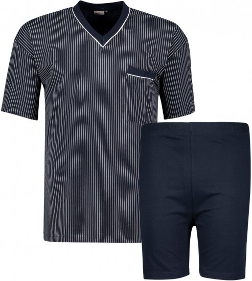 Adamo Gustav Short sleeve Pyjama Navy - Ondergoed & zwem - Grote Maten Ondergoed Heren