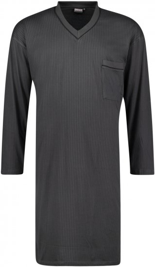 Adamo Gustav Long Nightshirt Charcoal - Ondergoed & zwem - Grote Maten Ondergoed Heren