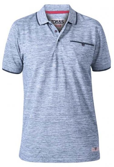 D555 Isaac Reno Pique Polo Blue Reno - Polo shirts - Grote Maten Poloshirts Heren