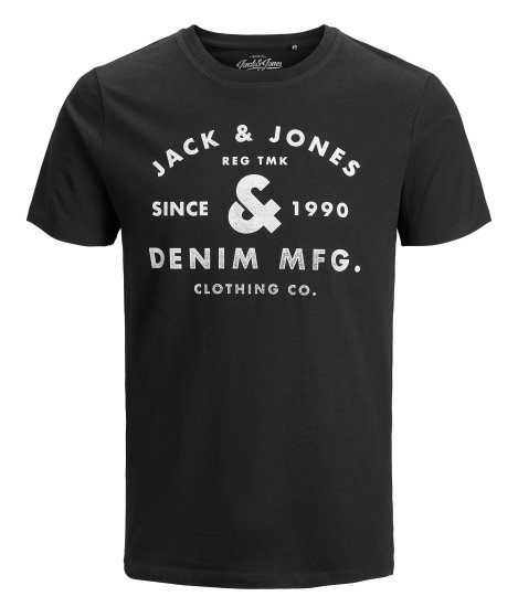 Jack & Jones Jeans T-Shirt Black - T-shirts - Grote Maten T-shirts Heren