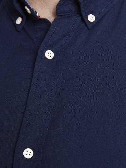 Jack & Jones Summer Shirt L/S Navy - Overhemden - Overhemden Grote Maten Heren