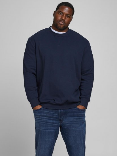 Jack & Jones Basic Sweatshirt Navy Blazer - Sweaters & hoodies - Sweaters & Hoodies Grote Maten Heren