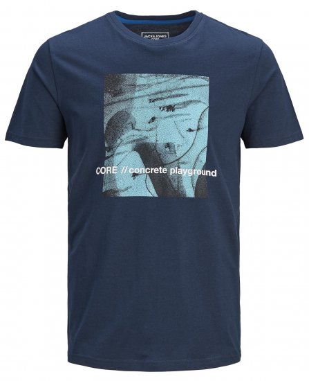 Jack & Jones Jump T-shirt Navy - T-shirts - Grote Maten T-shirts Heren