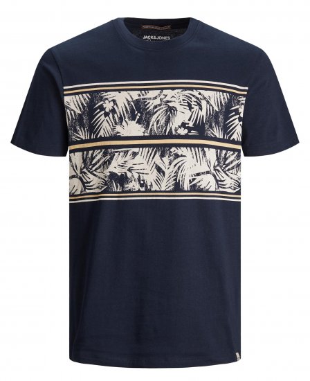 Jack & Jones Sunnys Tee Navy Blazer - T-shirts - Grote Maten T-shirts Heren