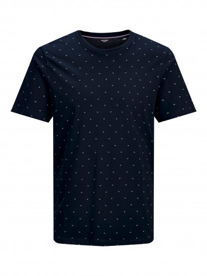 Jack & Jones Gabriel Crew Neck Tee New Navy - T-shirts - Grote Maten T-shirts Heren