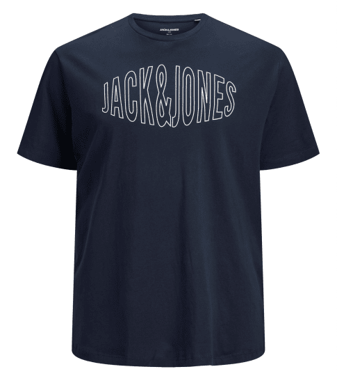 Jack & Jones Preston Crew Neck T-Shirt Navy - T-shirts - Grote Maten T-shirts Heren