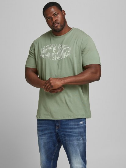 Jack & Jones Preston T-Shirt Sea Spray - T-shirts - Grote Maten T-shirts Heren