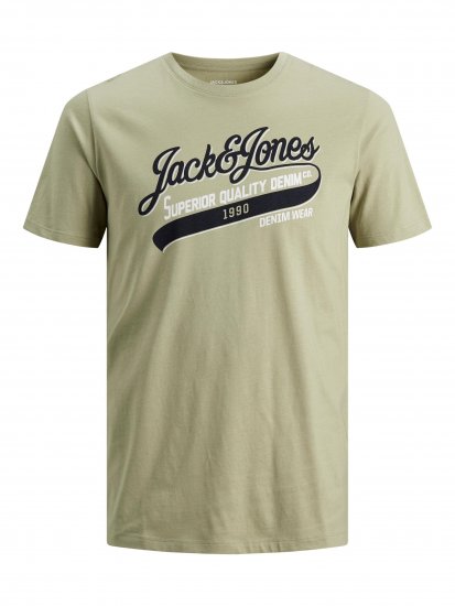 Jack & Jones JJELOGO TEE Light Green - T-shirts - Grote Maten T-shirts Heren