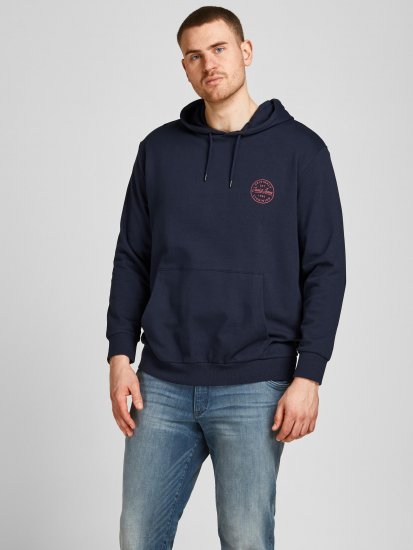 Jack & Jones JJESHARK SWEAT Hoodie Navy - Sweaters & hoodies - Sweaters & Hoodies Grote Maten Heren