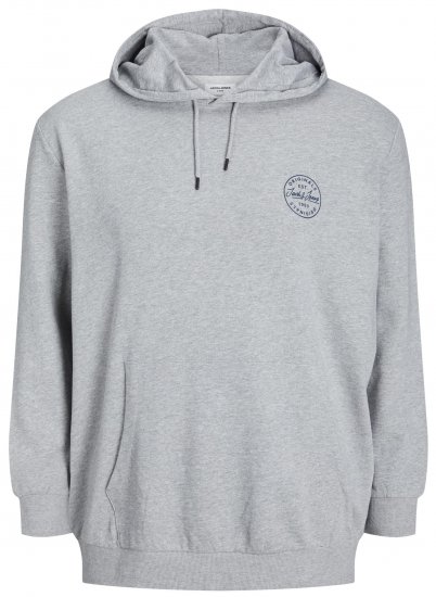 Jack & Jones JJESHARK SWEAT Hoodie Light Grey - Sweaters & hoodies - Sweaters & Hoodies Grote Maten Heren