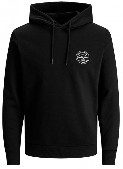 Jack & Jones JJESHARK SWEAT Hoodie Black - Sweaters & hoodies - Sweaters & Hoodies Grote Maten Heren