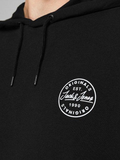 Jack & Jones JJESHARK SWEAT Hoodie Black - Sweaters & hoodies - Sweaters & Hoodies Grote Maten Heren