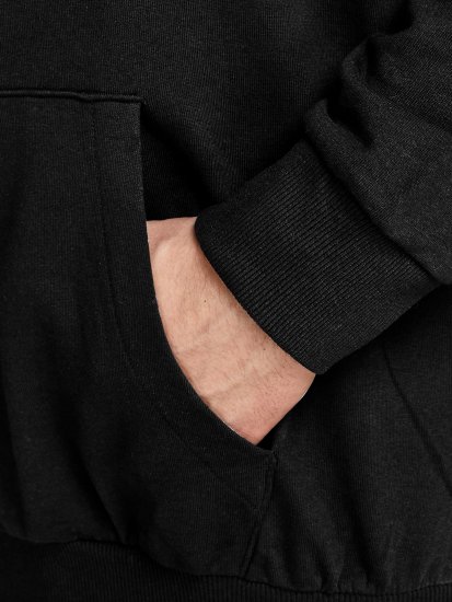 Jack & Jones JJESHARK SWEAT Hoodie Black - Sweaters & hoodies - Sweaters & Hoodies Grote Maten Heren