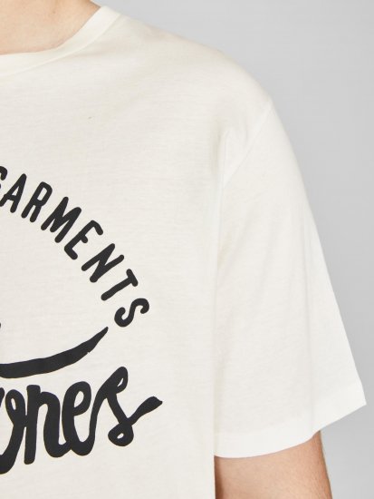 Jack & Jones JJERAFA TEE White - T-shirts - Grote Maten T-shirts Heren
