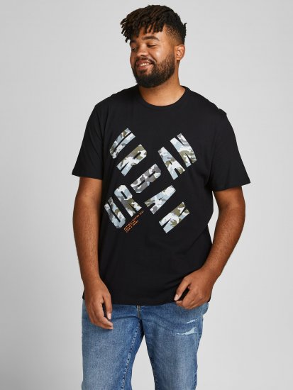 Jack & Jones JCOSTREET TEE Black - T-shirts - Grote Maten T-shirts Heren