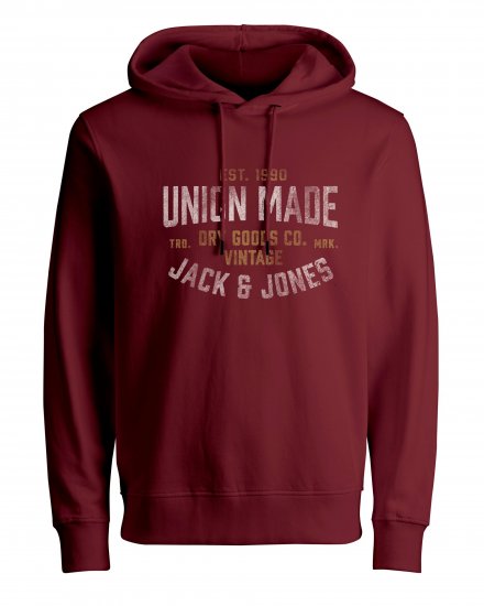Jack & Jones JPRBLUBOOSTER SWEAT Hoodie Red - Sweaters & hoodies - Sweaters & Hoodies Grote Maten Heren