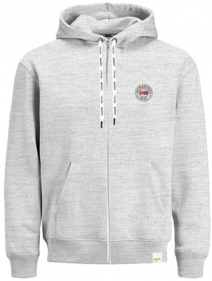 Jack & Jones JORINTERNATIONAL ZIP Hoodie Grey - Sweaters & hoodies - Sweaters & Hoodies Grote Maten Heren