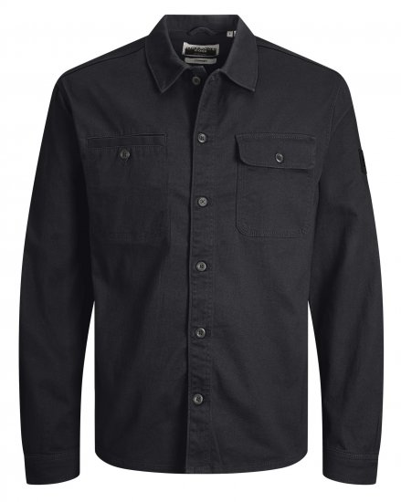 Jack & Jones JCOBEN LS Overshirt Black - Overhemden - Overhemden Grote Maten Heren