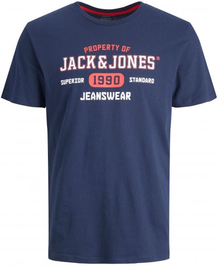 Jack & Jones JJSTAMP TEE Navy - T-shirts - Grote Maten T-shirts Heren
