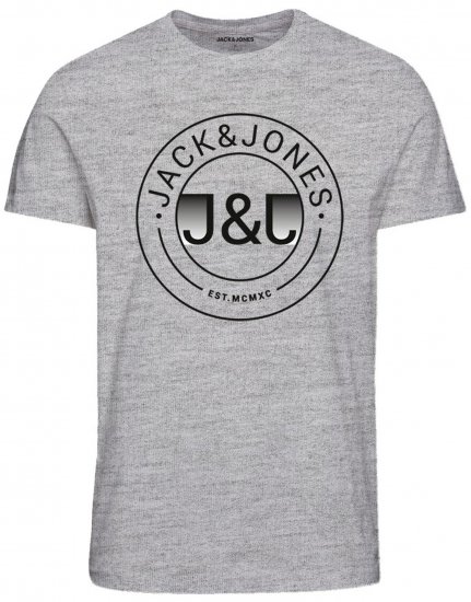 Jack & Jones JJMILAS T-Shirt Grey - T-shirts - Grote Maten T-shirts Heren