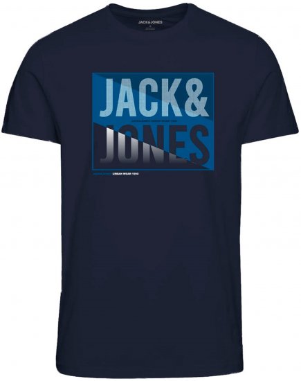 Jack & Jones JJSCOTT TEE Navy - T-shirts - Grote Maten T-shirts Heren