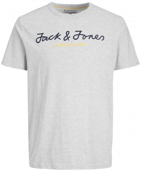 Jack & Jones JCOBERG UPSCALED TEE Grey - T-shirts - Grote Maten T-shirts Heren