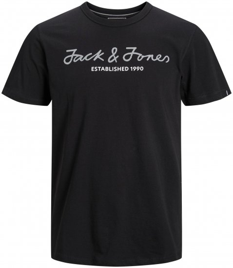 Jack & Jones JCOBERG UPSCALED TEE Black - T-shirts - Grote Maten T-shirts Heren